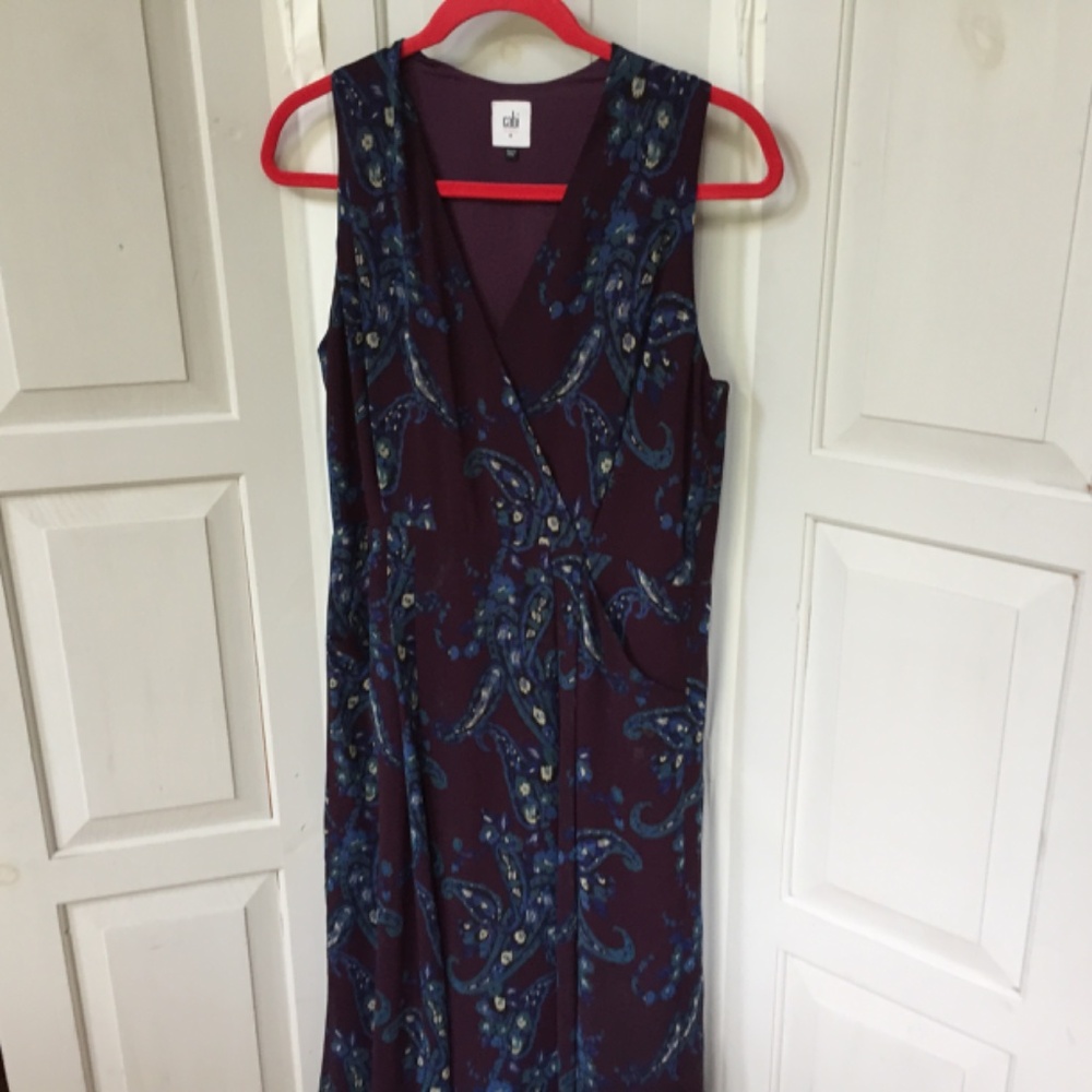 CAbi Purple and Blue Midi Dress - Picture 10 of 16